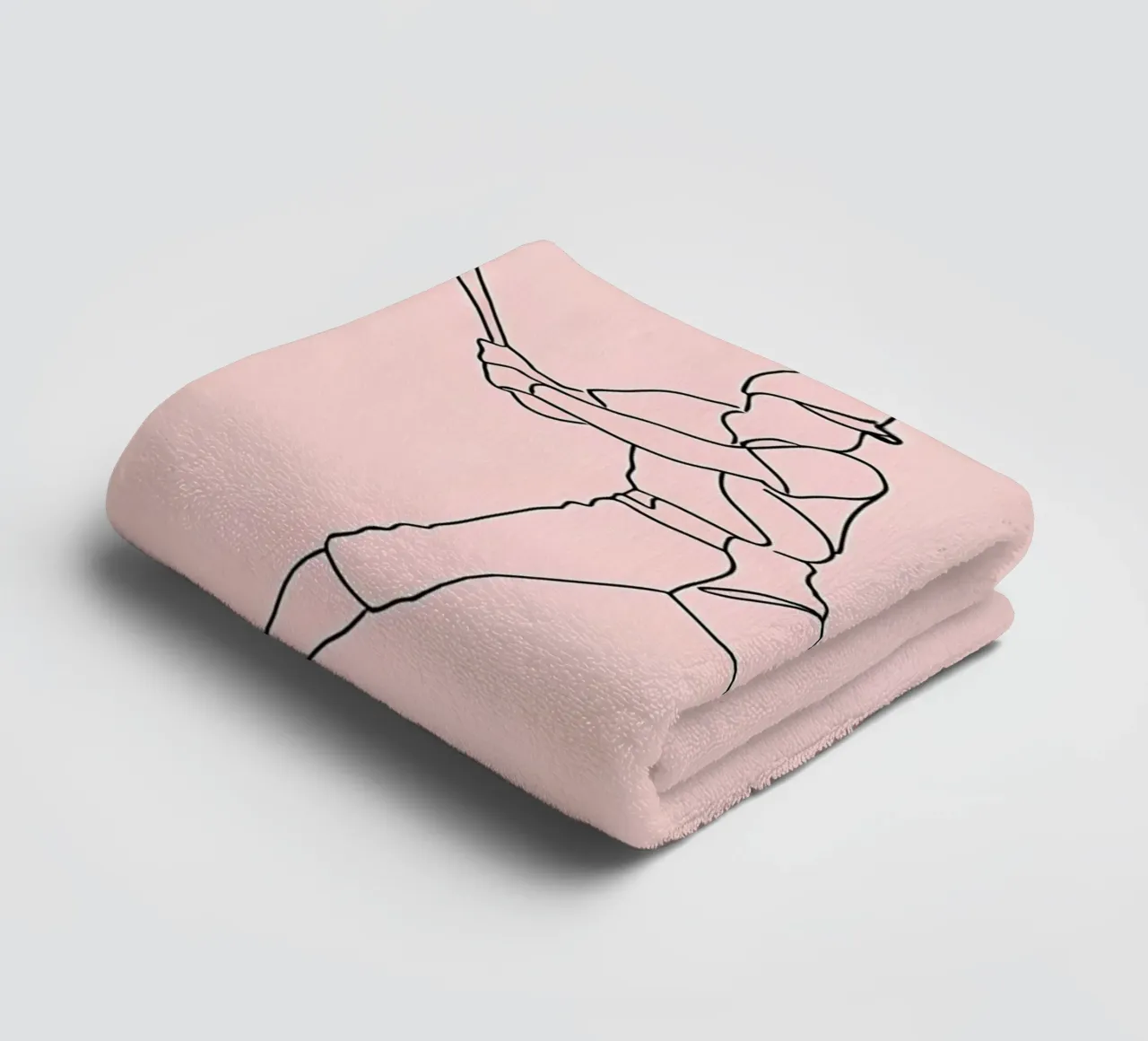 Baseball Player Minimalist Line Art 3 towel by Viv Line Art