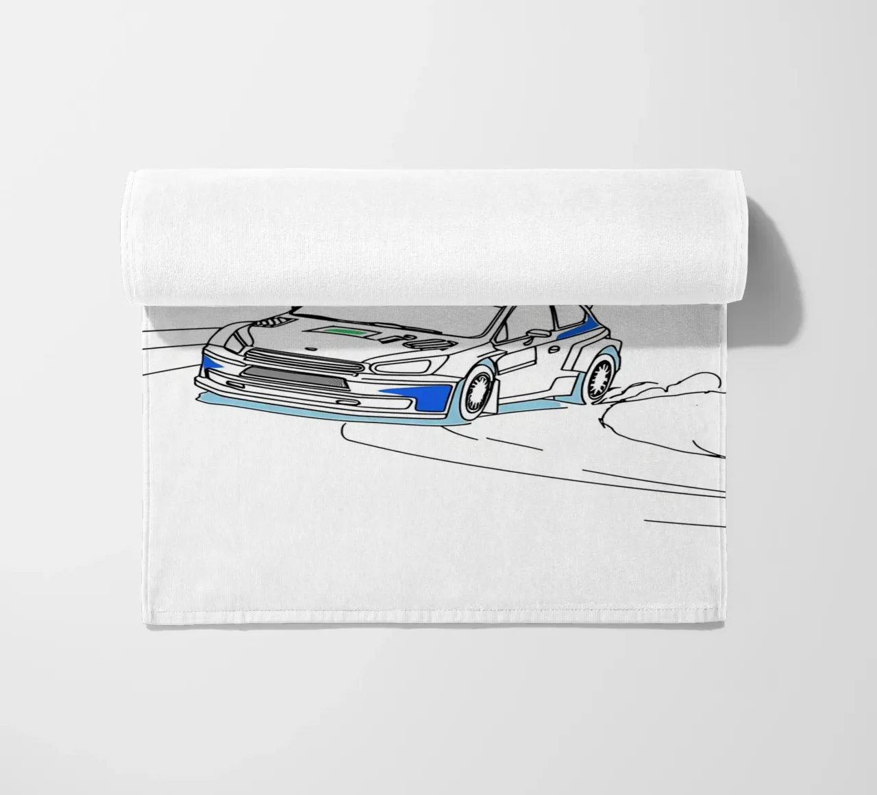 Arte di linea minimalista di auto da corsa telo mare da Viv Line Art