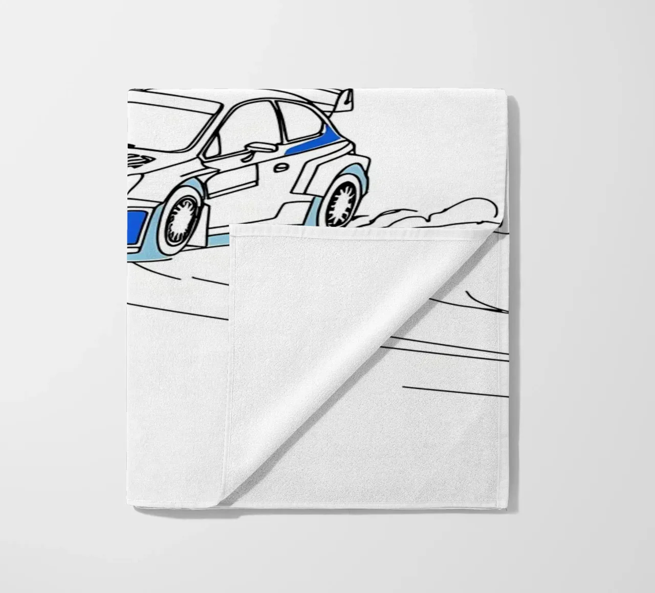 Arte di linea minimalista di auto da corsa telo mare da Viv Line Art