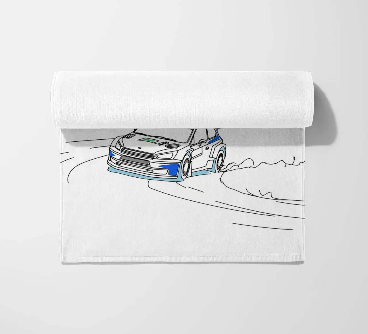 Arte di linea minimalista di auto da corsa telo mare da Viv Line Art