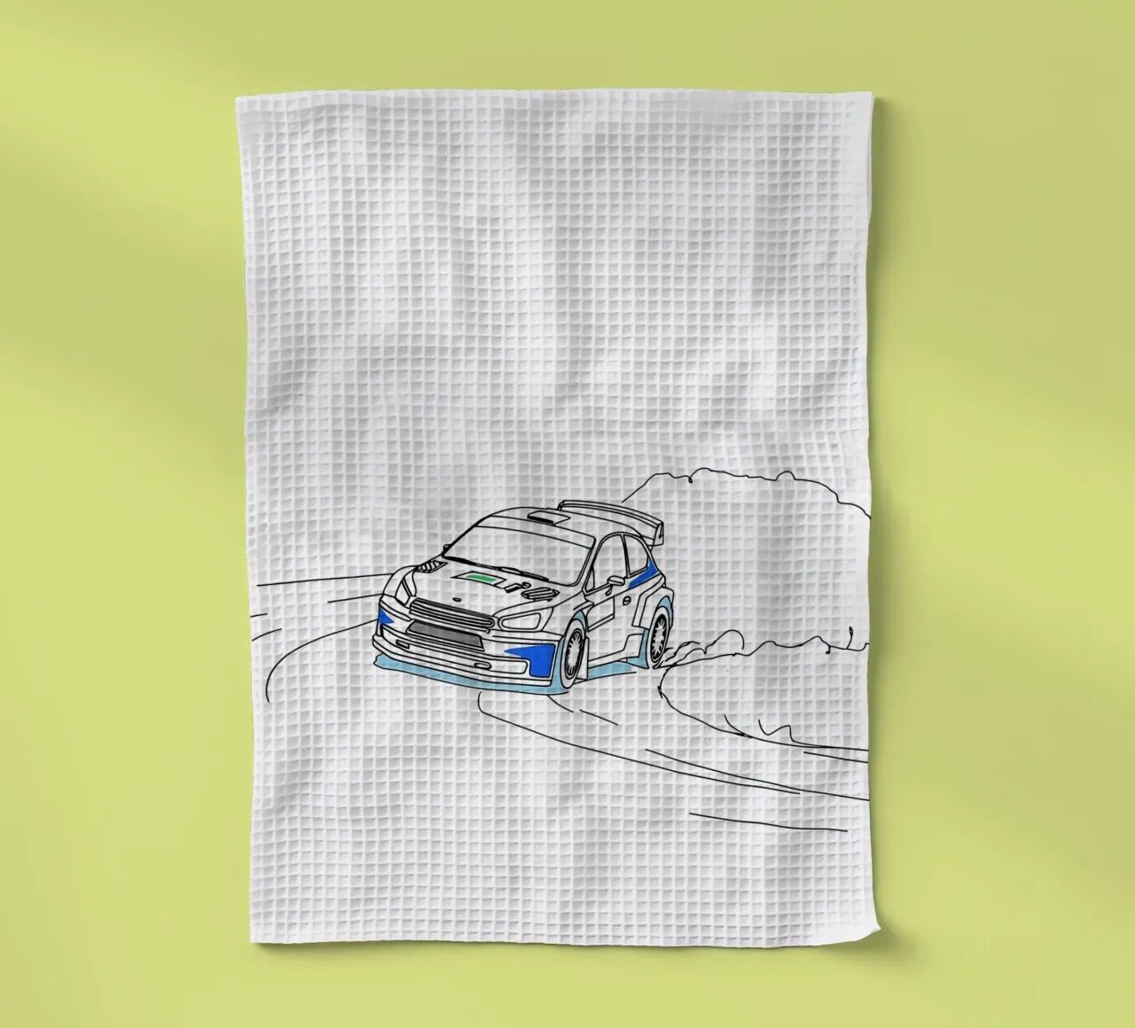 Arte di linea minimalista di auto da corsa canovaccio da cucina da Viv Line Art