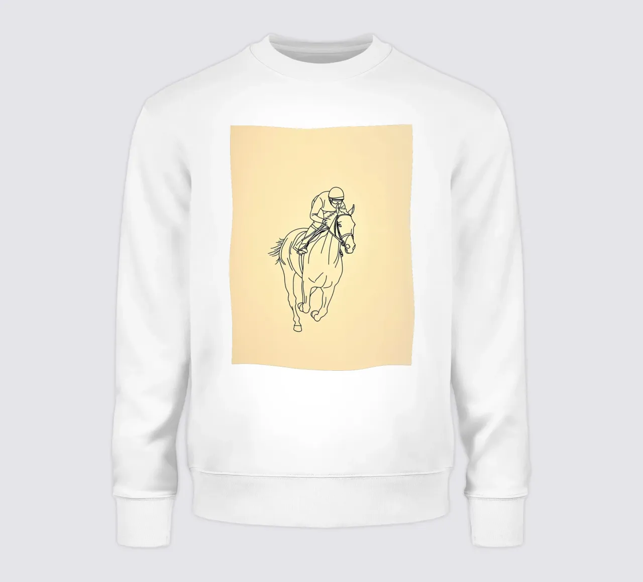 Cavaliere di cavallo Line Art minimalista felpa da Viv Line Art