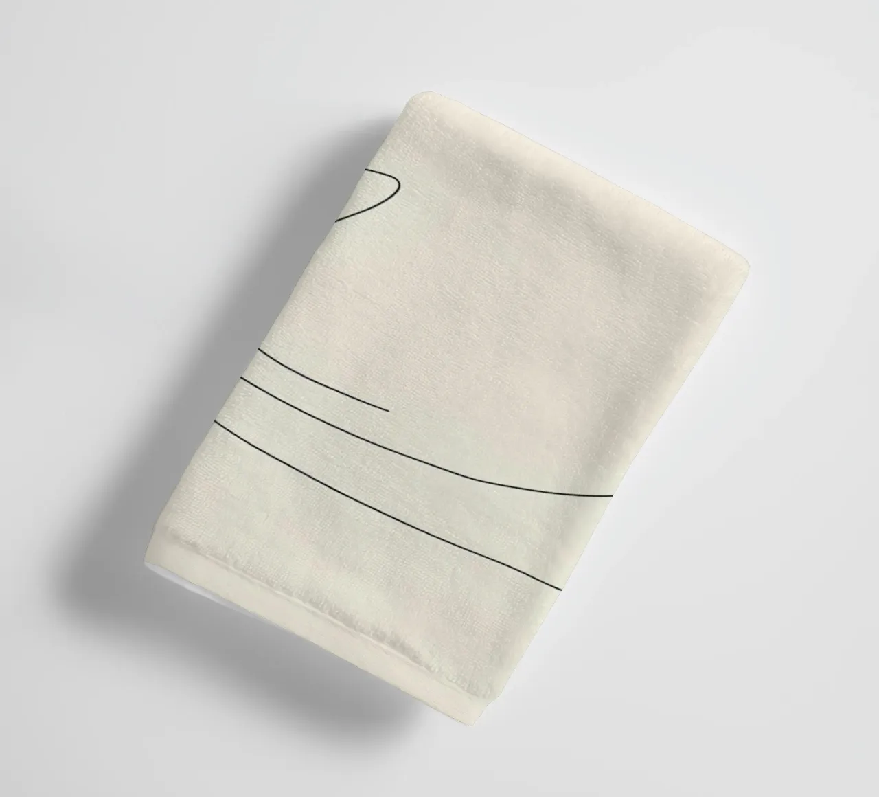 Wave Surfer Minimalist Line Art towel by Viv Line Art