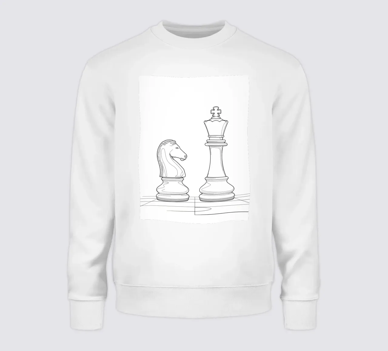 Scacchi - Line art minimalista felpa da Viv Line Art