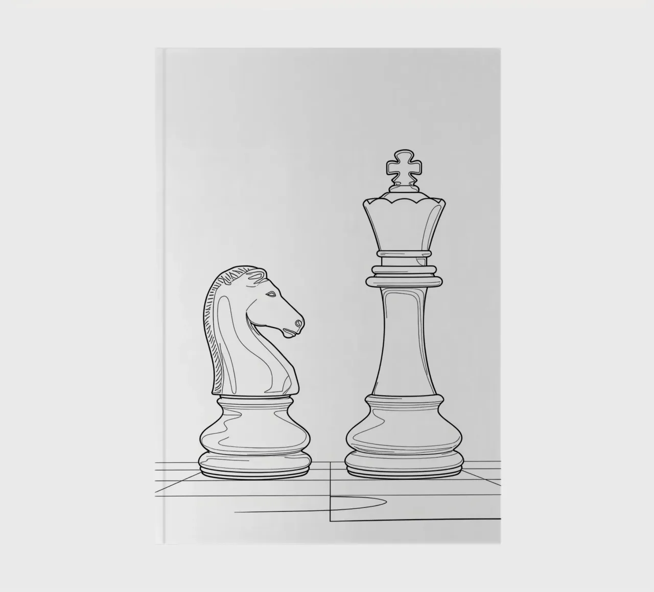 Chess - Minimalist Line Art notebook by Viv Line Art