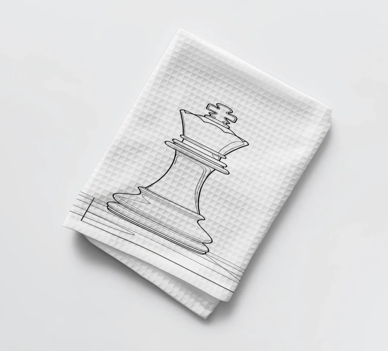 Scacchi - Line art minimalista canovaccio da cucina da Viv Line Art