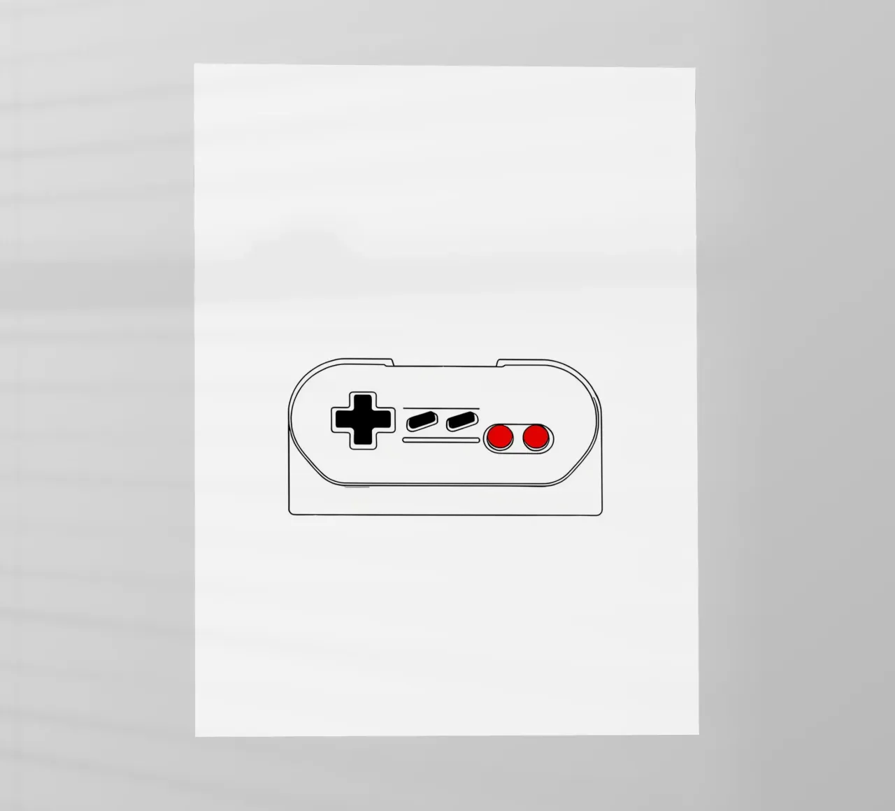 Gaming - Minimalist Line Art backlit film by Viv Line Art