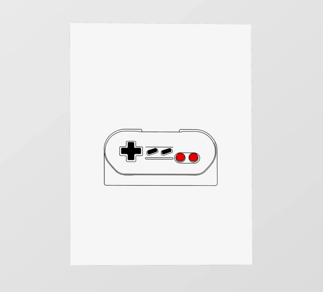 Gaming - Dessin au trait minimaliste papier peint photo de Viv Line Art