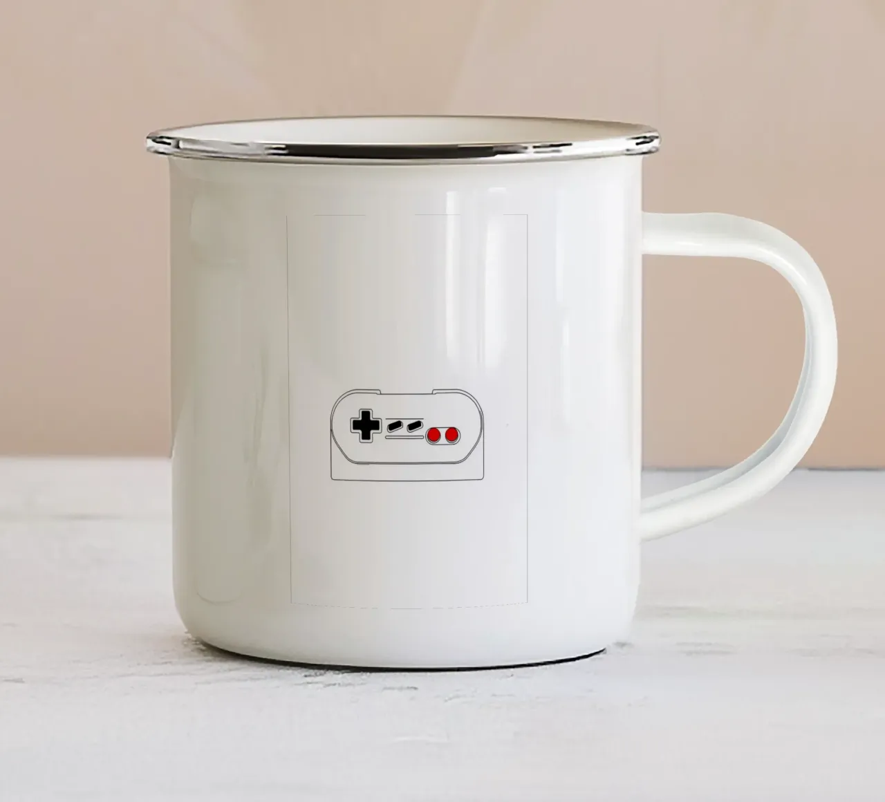 Gioco - Arte lineare minimalista tazza in smalto da Viv Line Art