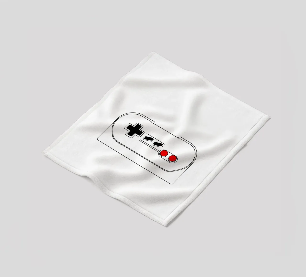 Gaming - Minimalist Line Art fleece blanket by Viv Line Art