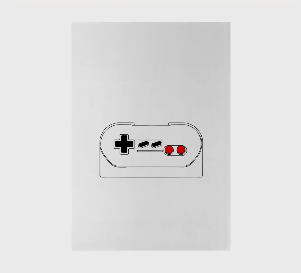 Gaming - Minimalist Line Art notebook by Viv Line Art