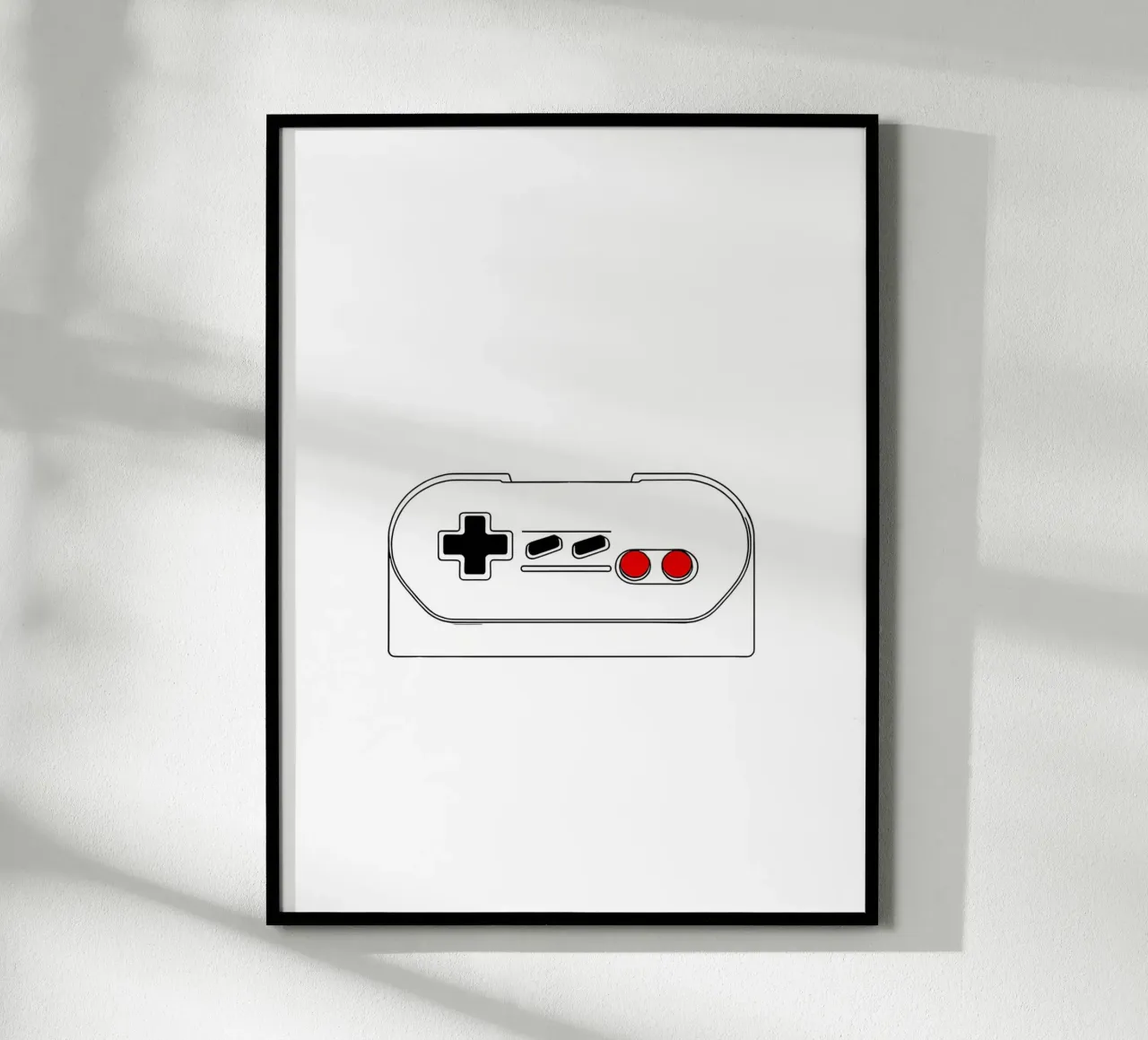 Gaming - Dessin au trait minimaliste poster de Viv Line Art