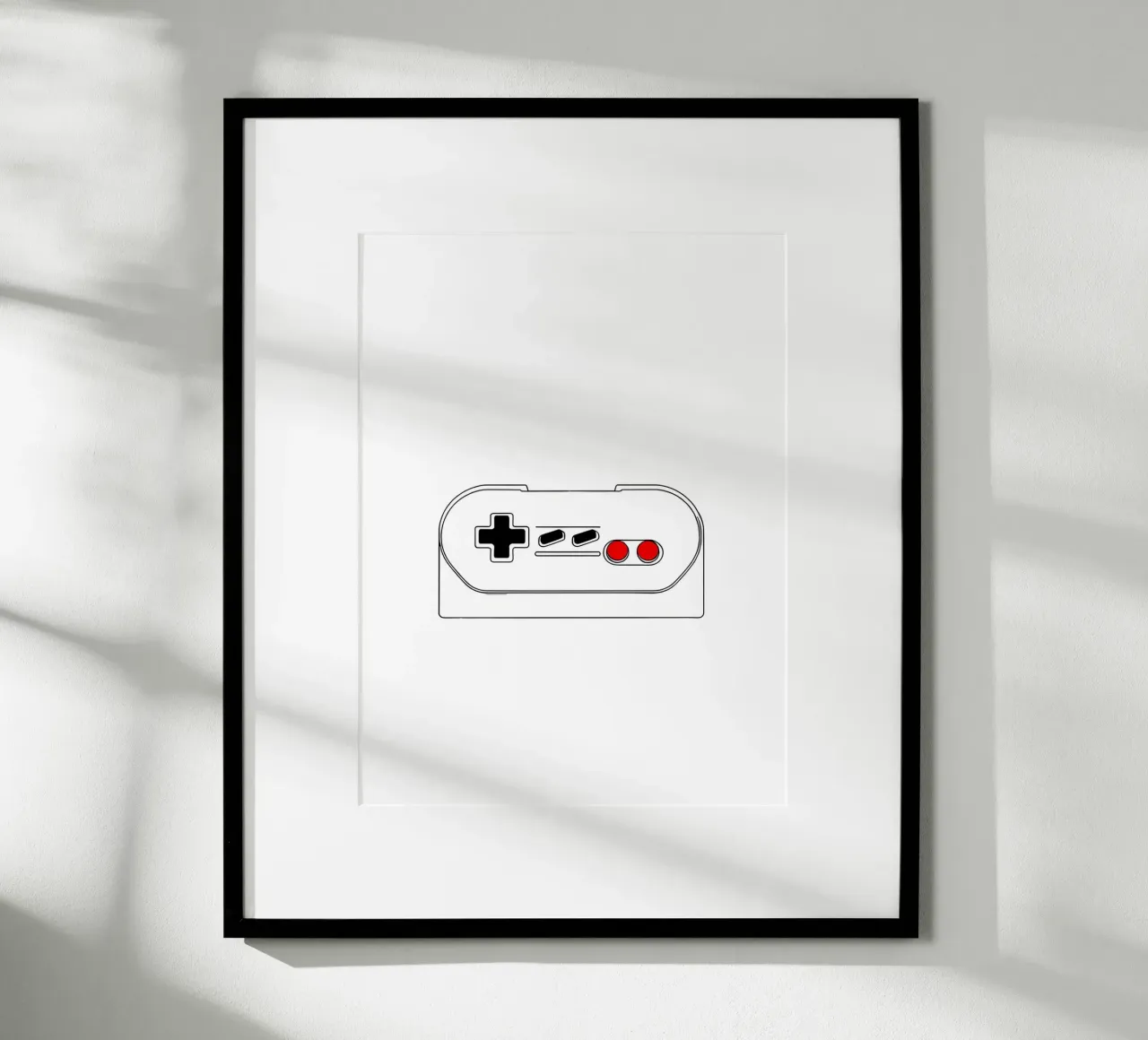 Gaming - Dessin au trait minimaliste poster de Viv Line Art