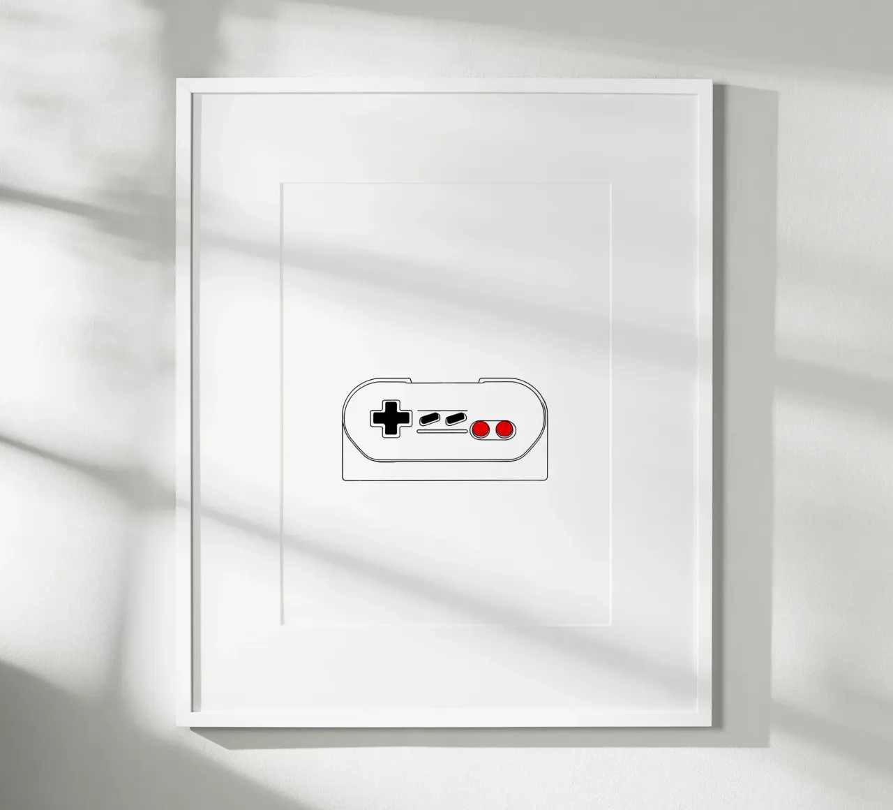 Gaming - Dessin au trait minimaliste poster de Viv Line Art