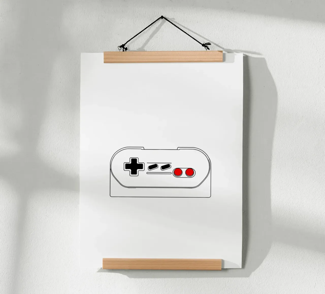 Gaming - Dessin au trait minimaliste poster de Viv Line Art
