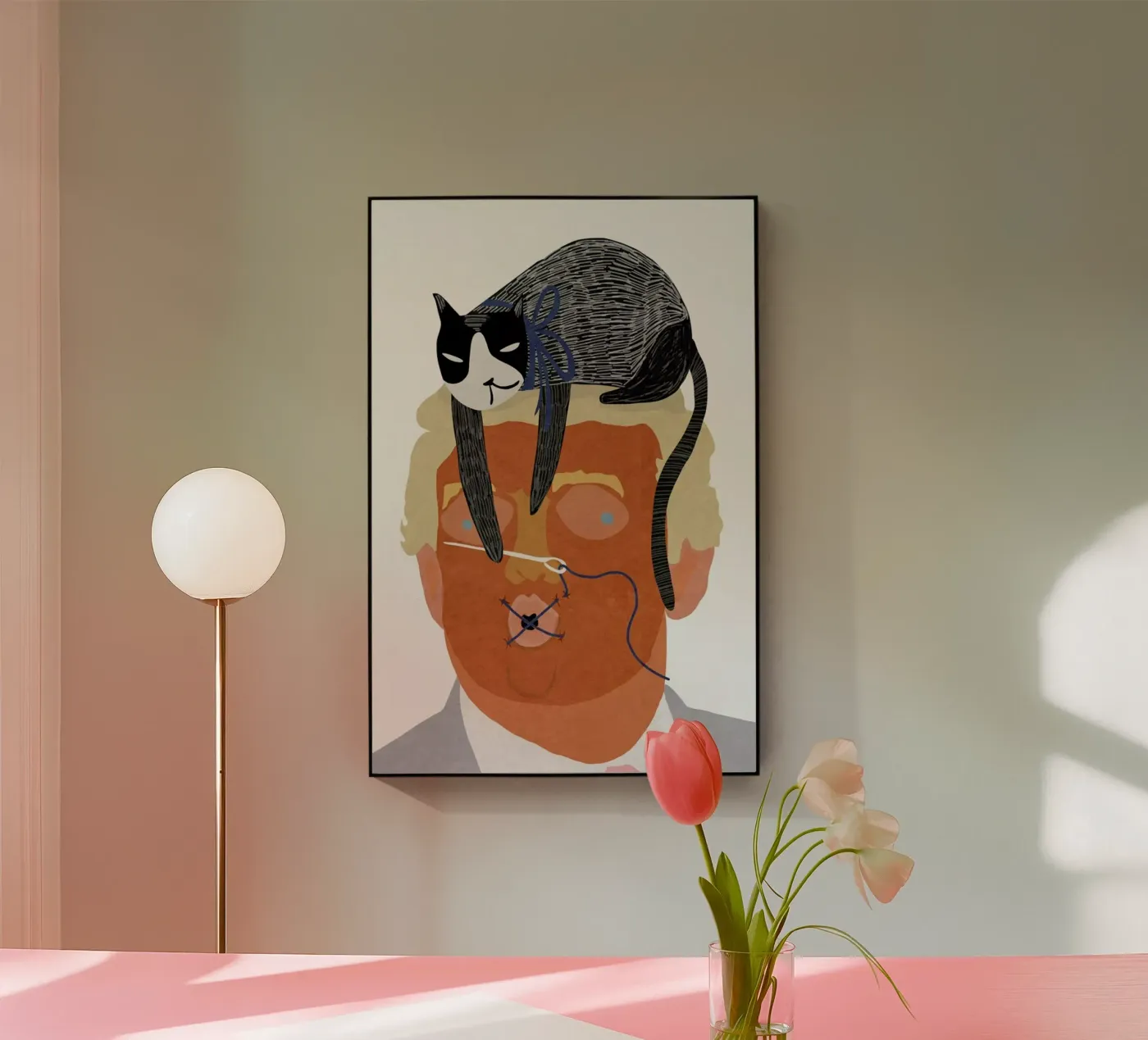 Speak No Evil acryl van Amalia Restrepo