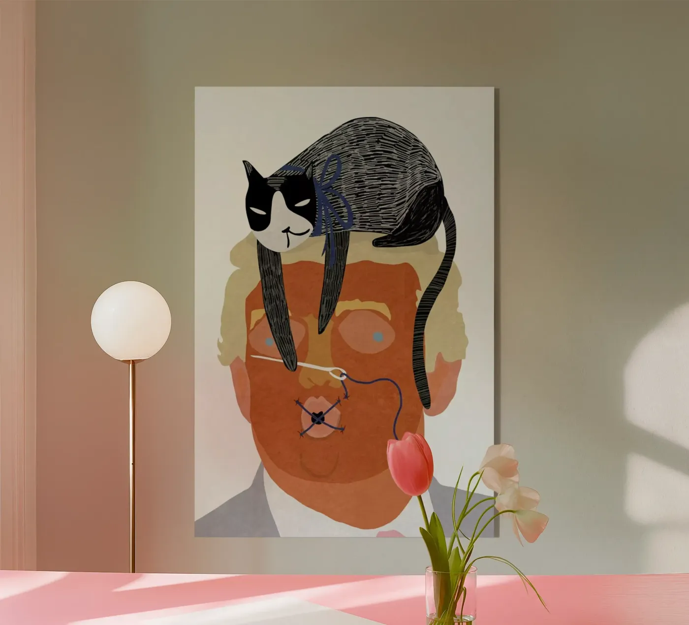 Speak No Evil acryl van Amalia Restrepo