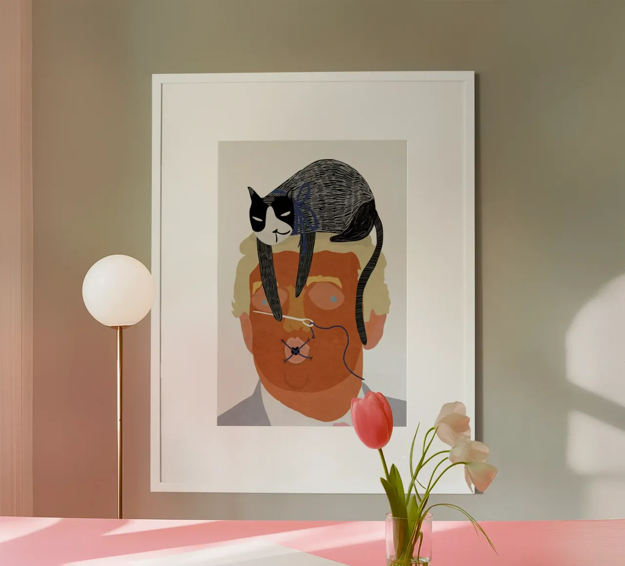 Speak No Evil poster con telaio in alluminio da Amalia Restrepo