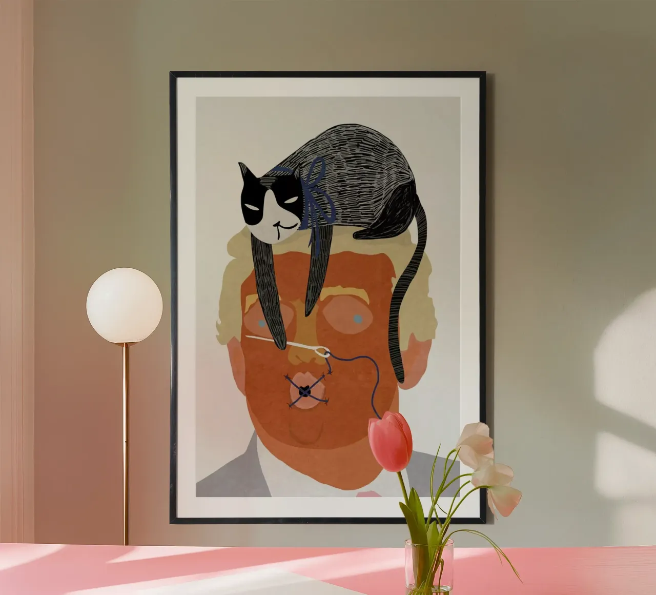 Speak No Evil poster con telaio in alluminio da Amalia Restrepo