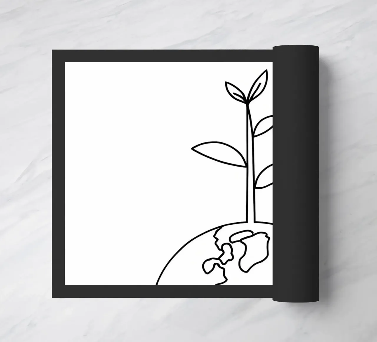 Terra verde - Line art minimalista zerbino da Viv Line Art