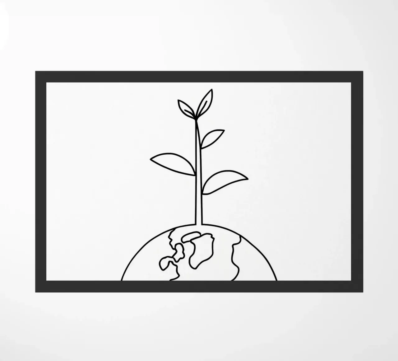 Terra verde - Line art minimalista zerbino da Viv Line Art