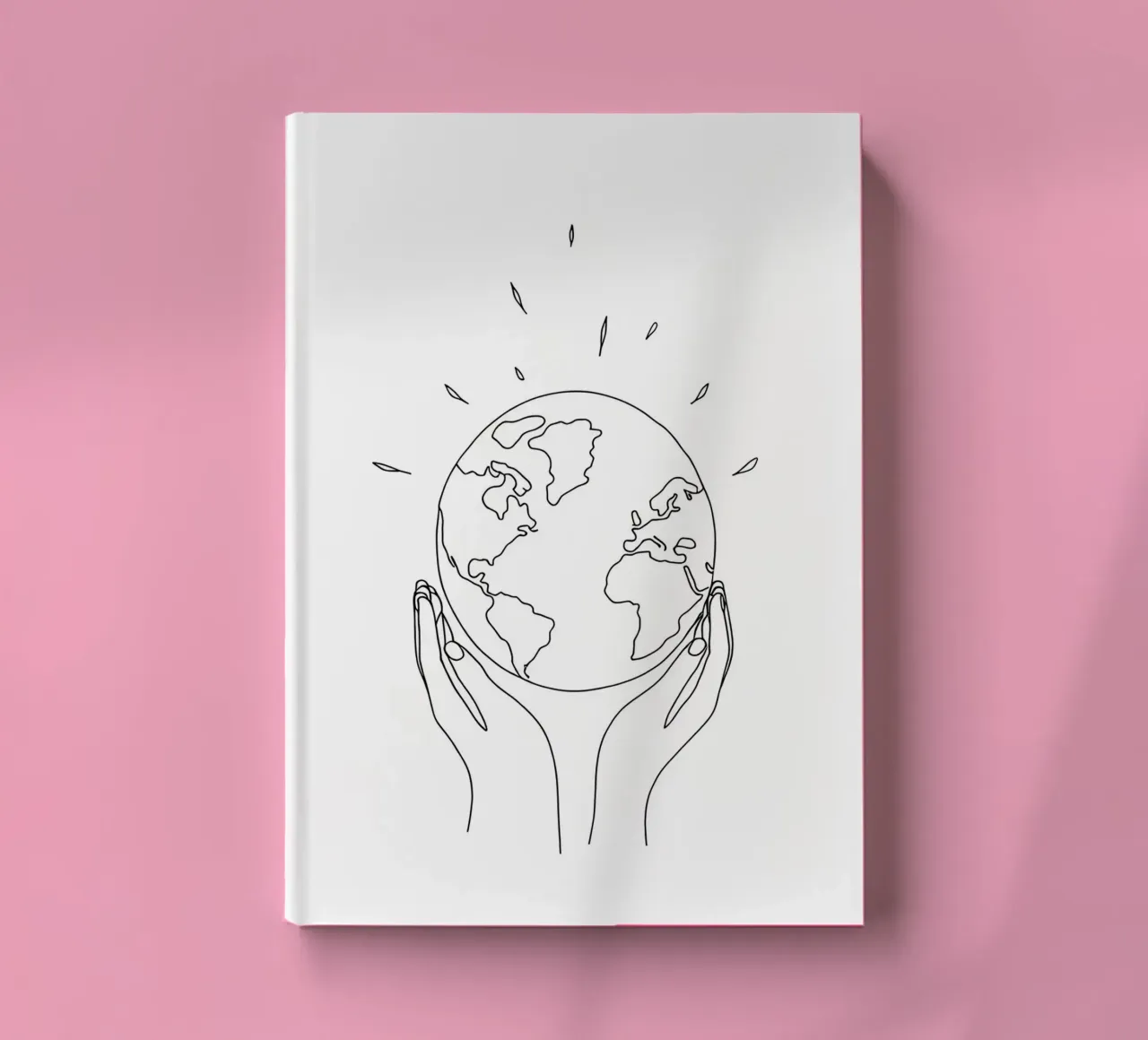 Save Earth - Minimalist Line Art notebook by Viv Line Art