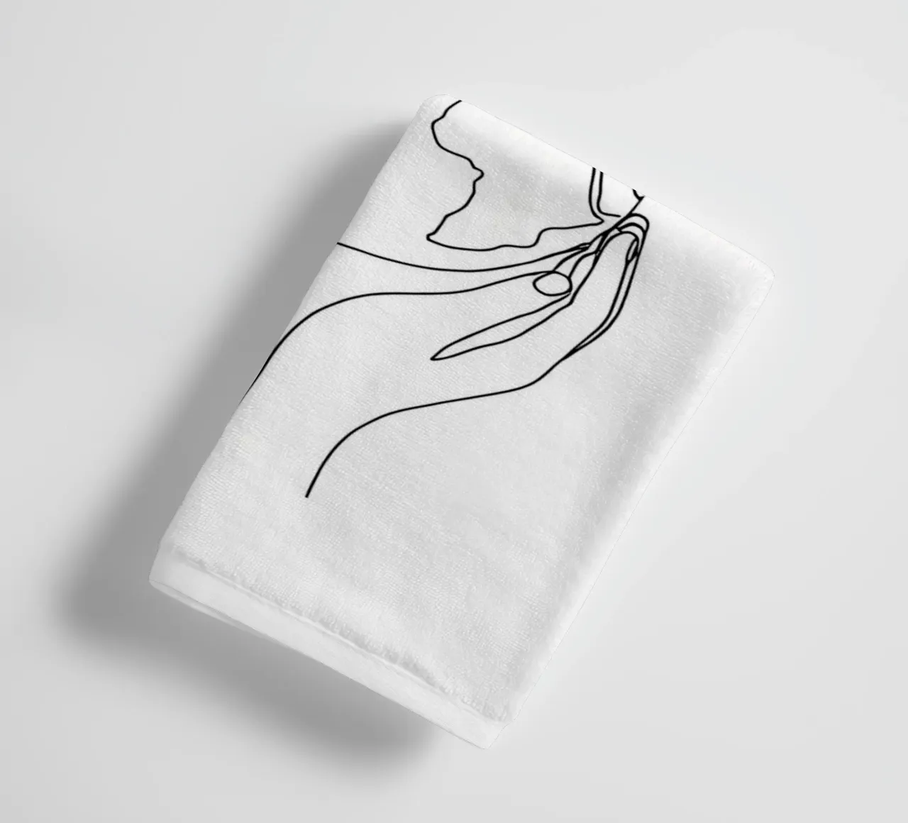 Save Earth - Minimalist Line Art towel by Viv Line Art