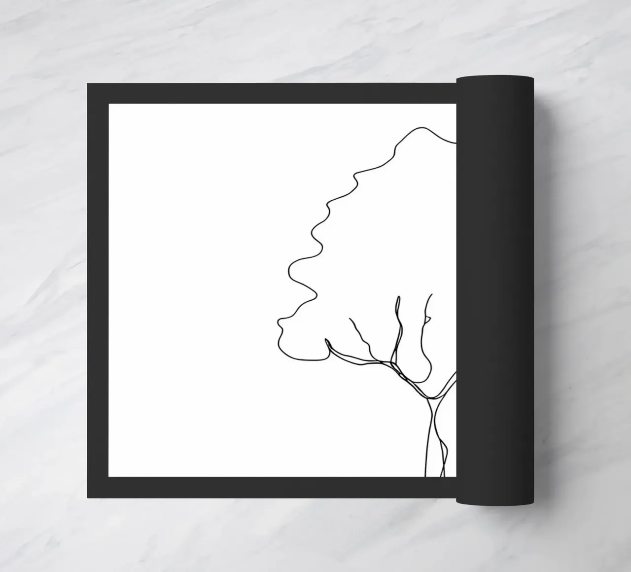 Tree From Roots - Minimalist Line Art doormat by Viv Line Art