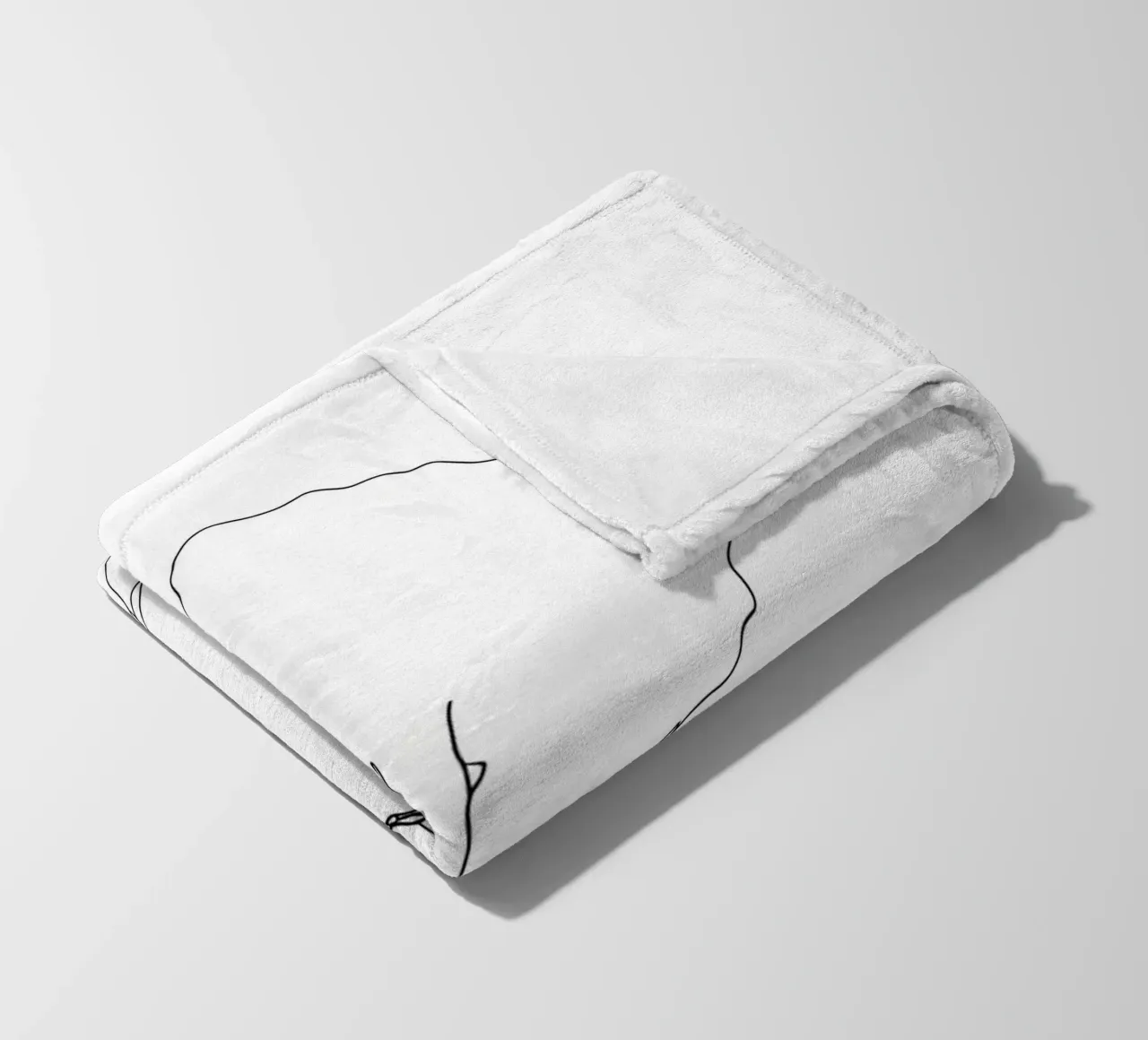 Tree From Roots - Minimalist Line Art fleece blanket by Viv Line Art