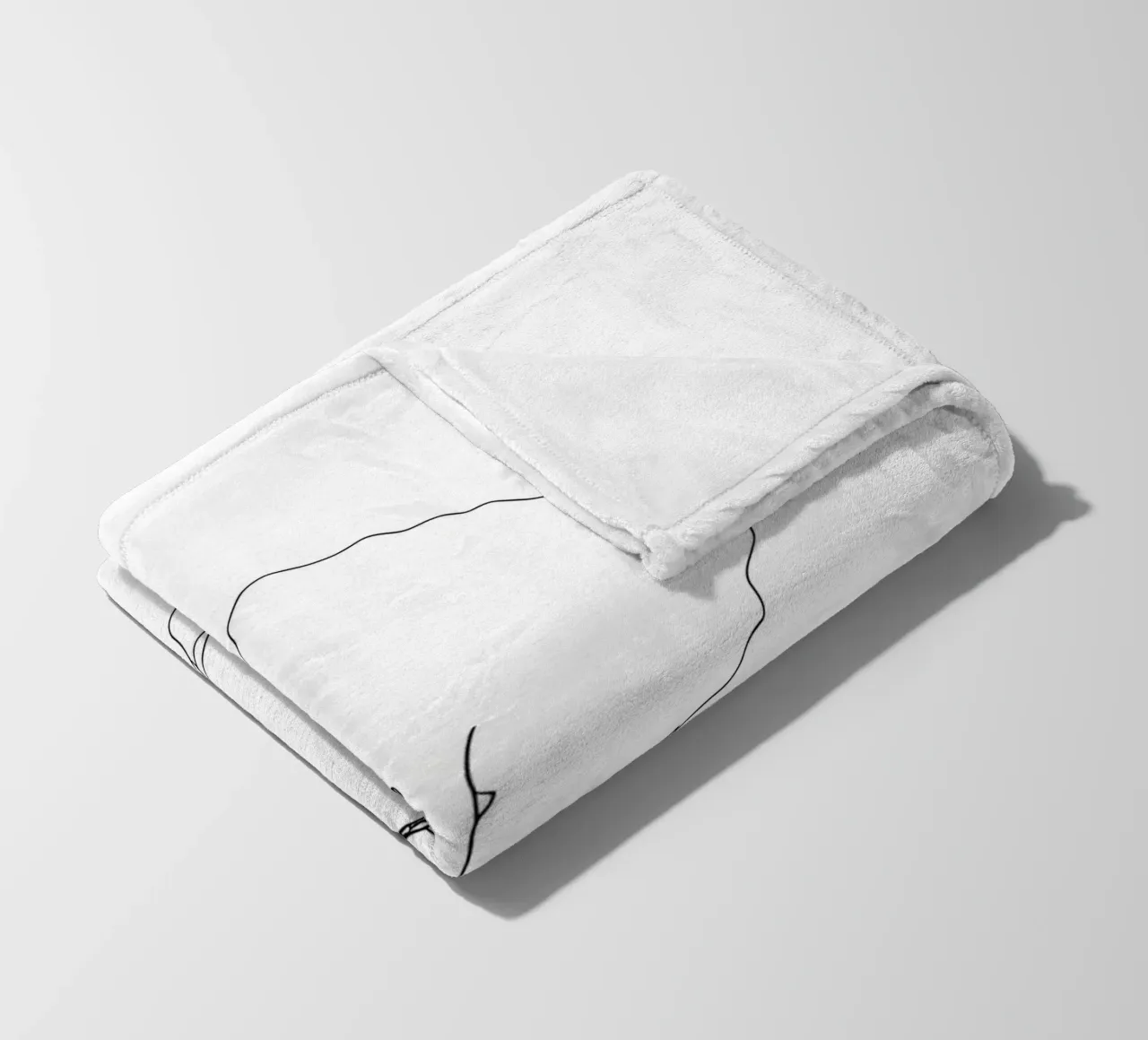 Tree From Roots - Minimalist Line Art fleece blanket by Viv Line Art