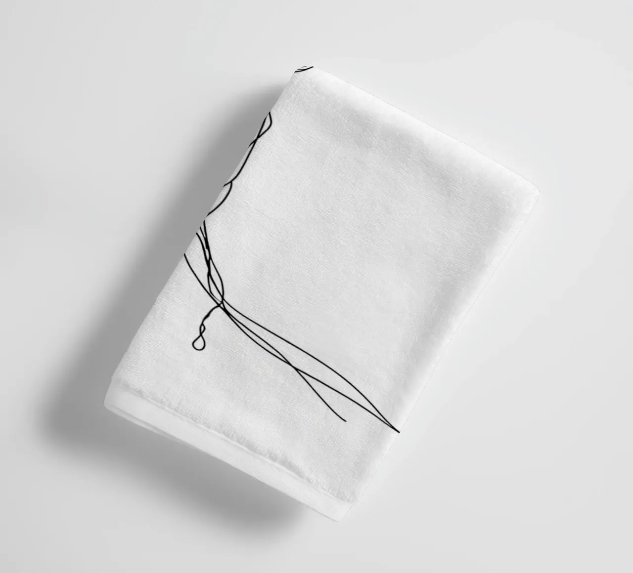 Tree From Roots - Minimalist Line Art towel by Viv Line Art