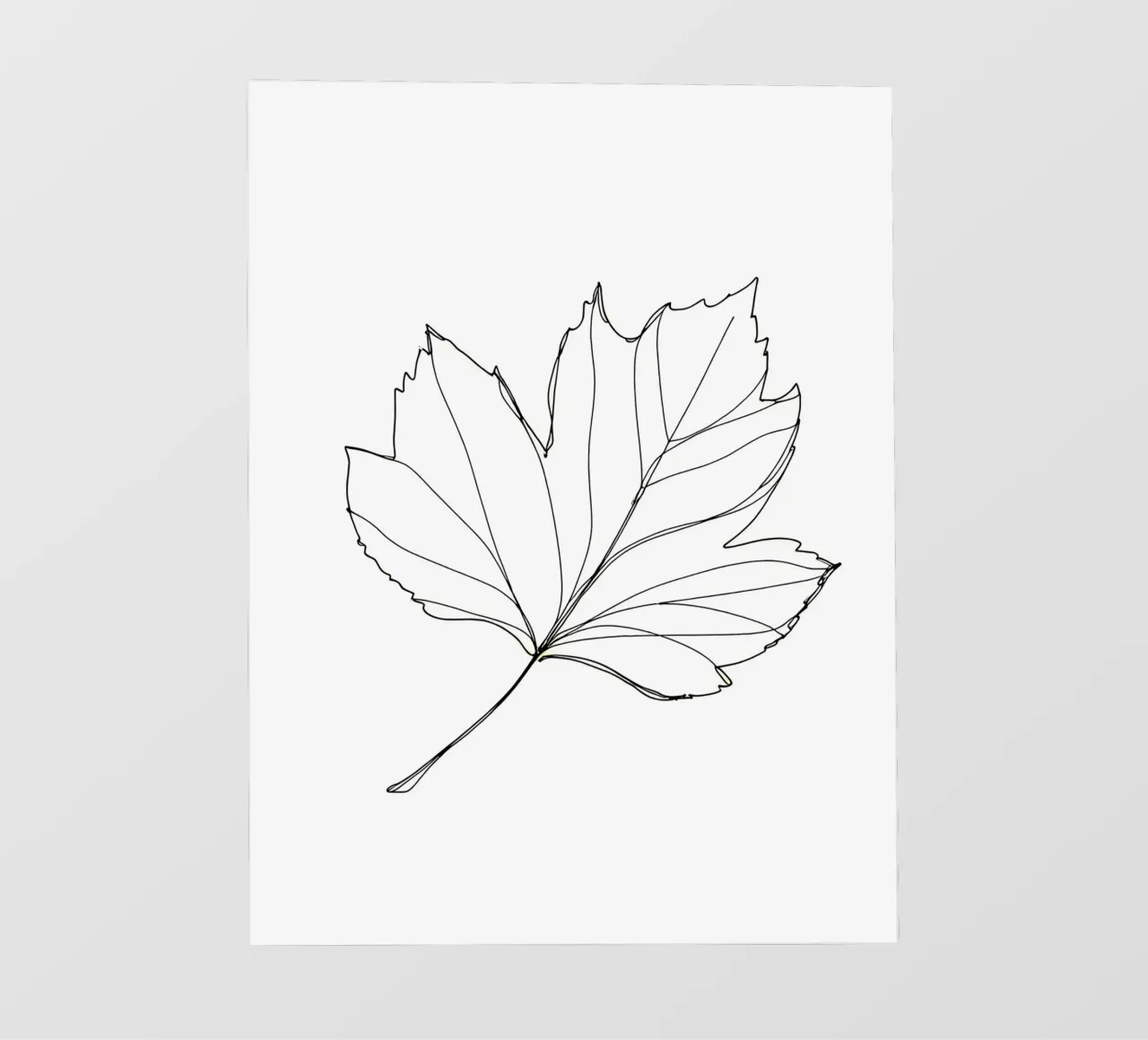 Foglia - Line art minimalista telo in pvc da Viv Line Art