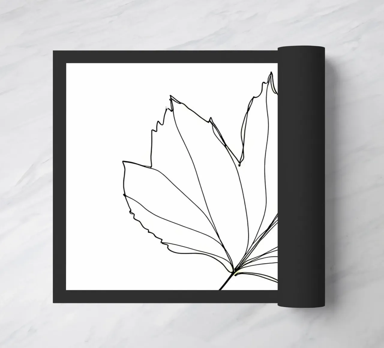 Foglia - Line art minimalista zerbino da Viv Line Art