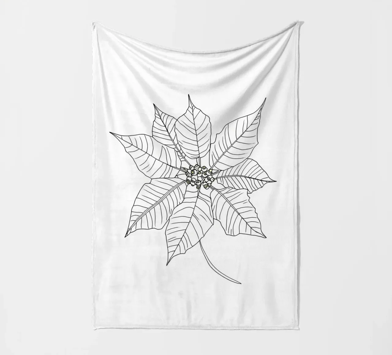 Stella di Natale - Line Art minimalista coperta in pile da Viv Line Art