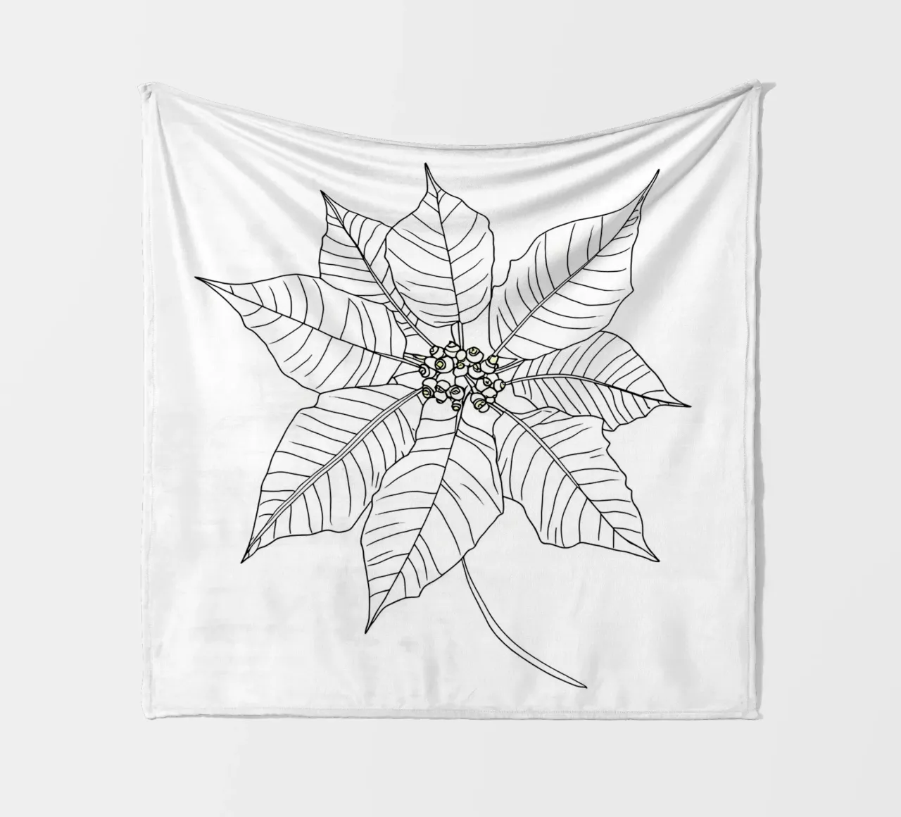 Stella di Natale - Line Art minimalista coperta in pile da Viv Line Art