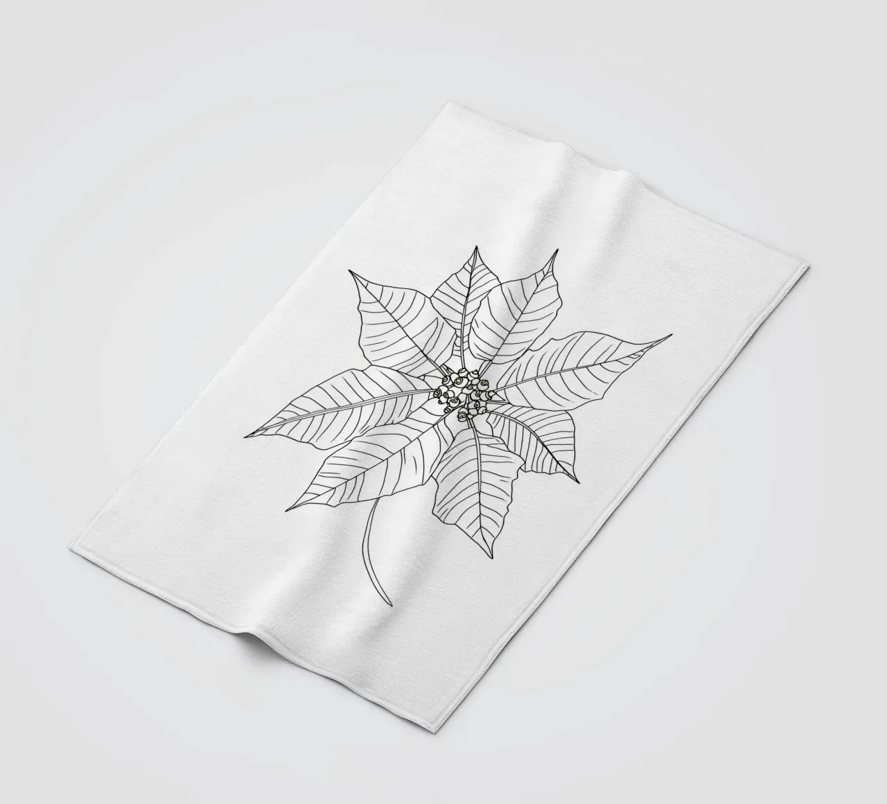 Stella di Natale - Line Art minimalista coperta in pile da Viv Line Art
