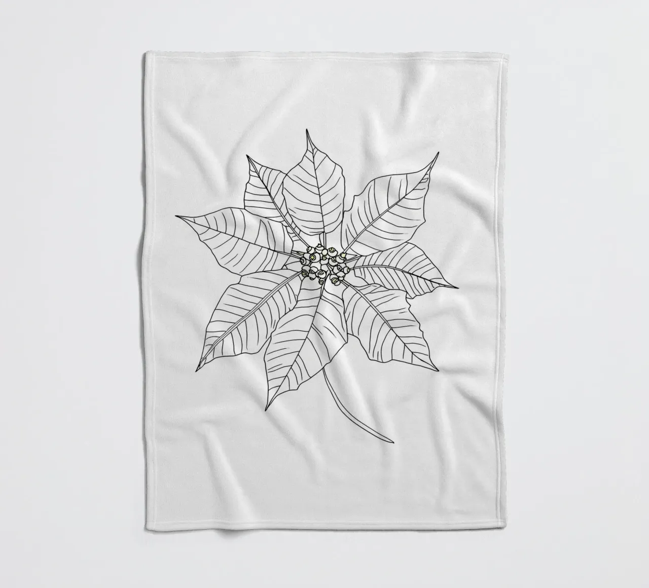 Stella di Natale - Line Art minimalista coperta in pile da Viv Line Art