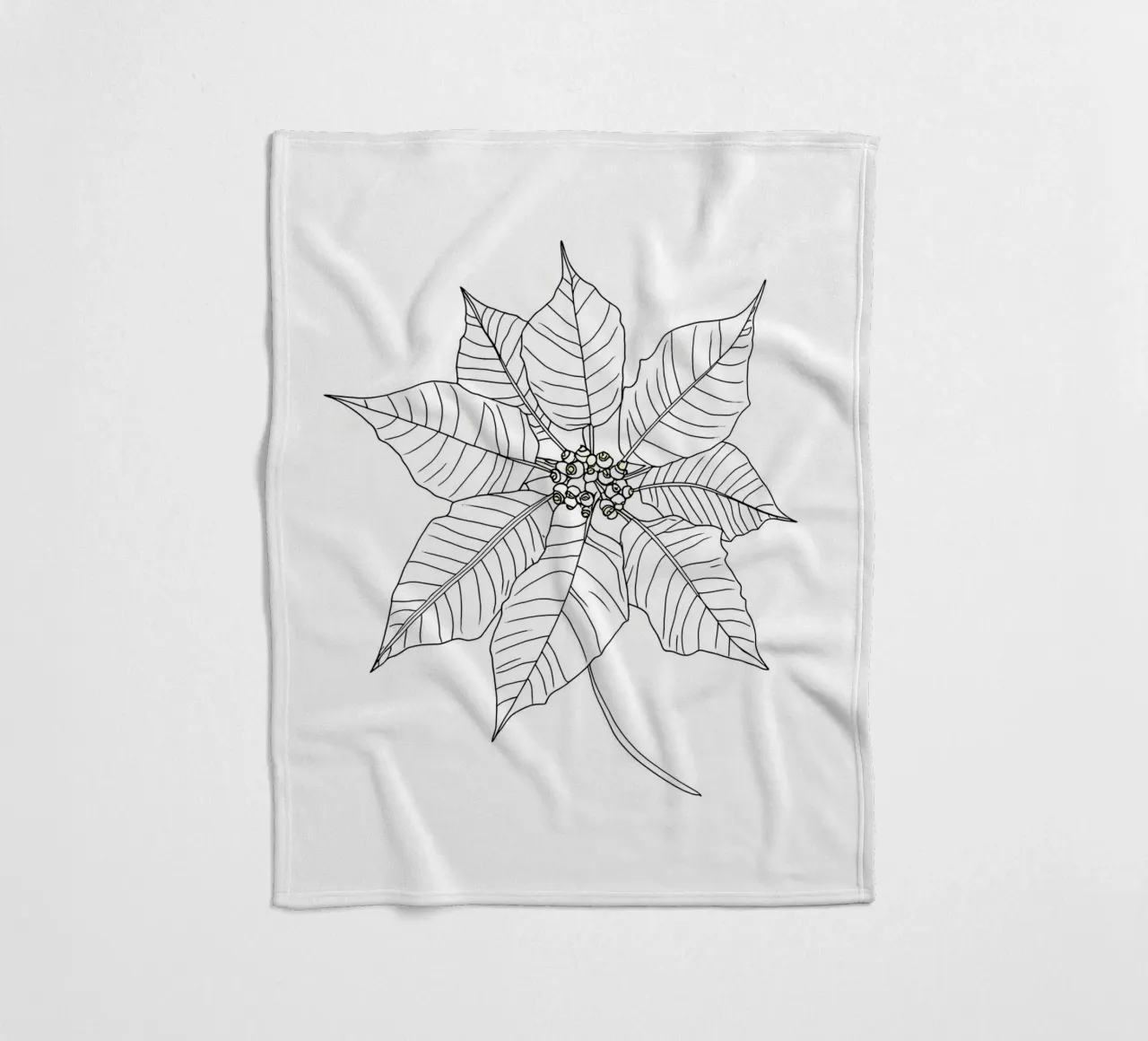 Stella di Natale - Line Art minimalista coperta in pile da Viv Line Art