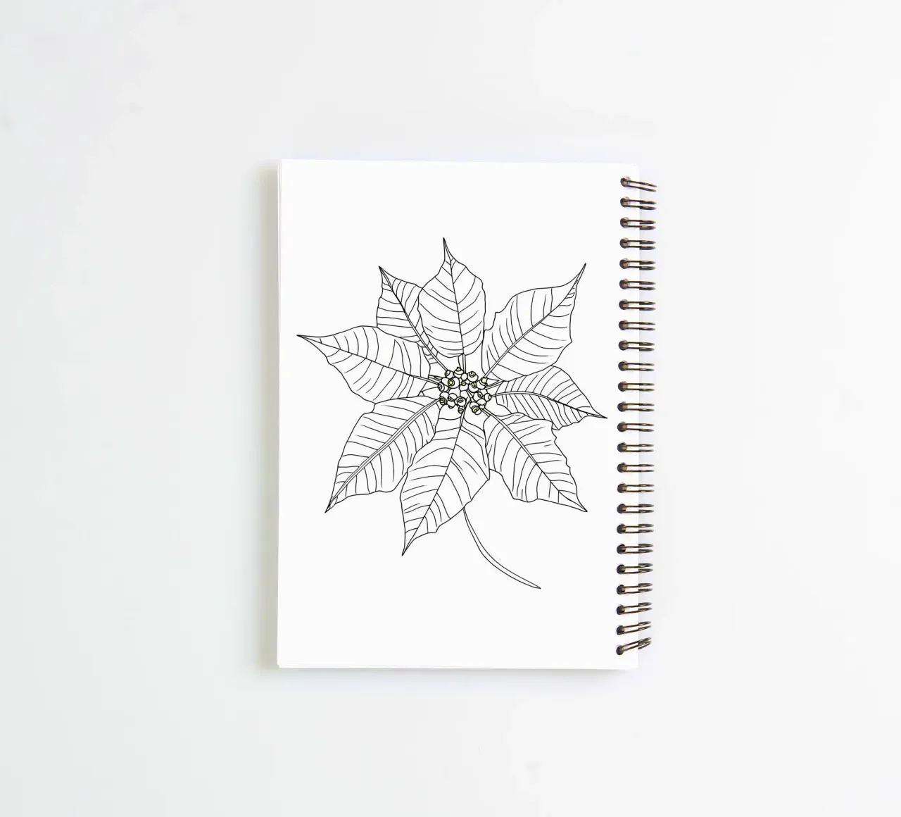 Stella di Natale - Line Art minimalista diario ad anelli da Viv Line Art