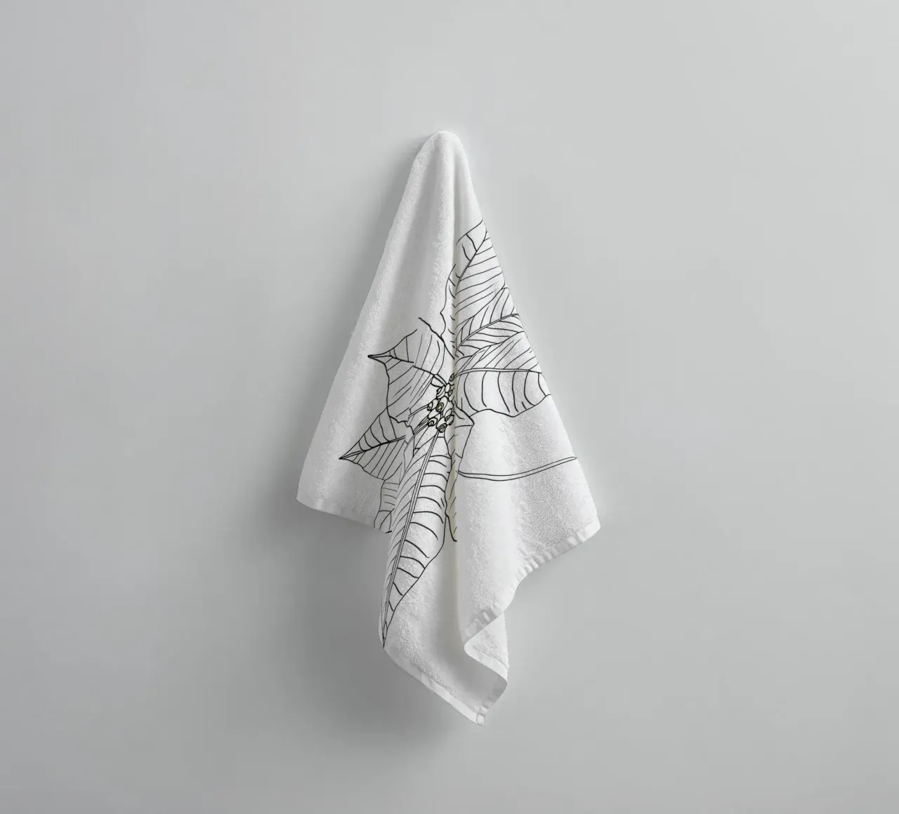 Stella di Natale - Line Art minimalista asciugamano da bagno da Viv Line Art