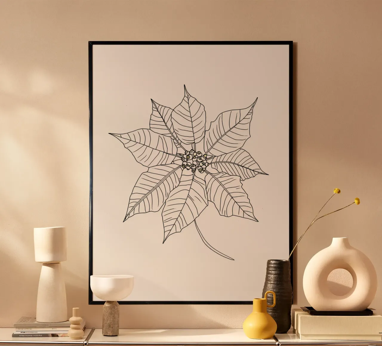 Stella di Natale - Line Art minimalista carta hahnemühle da Viv Line Art