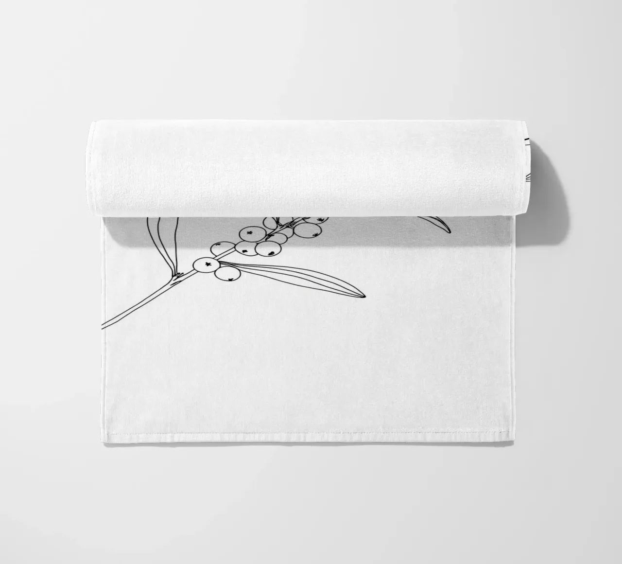 Ramo di bacche - Line Art minimalista telo mare da Viv Line Art