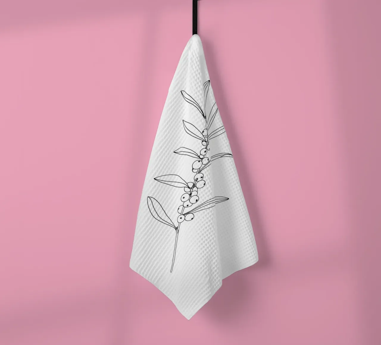 Berries Branch - Minimalist Line Art torchon de Viv Line Art