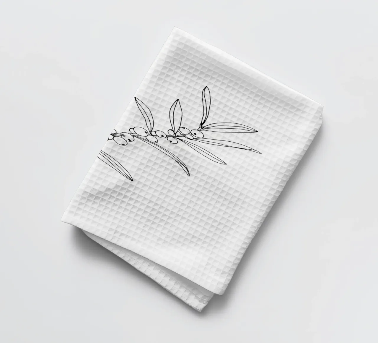 Berries Branch - Minimalist Line Art torchon de Viv Line Art