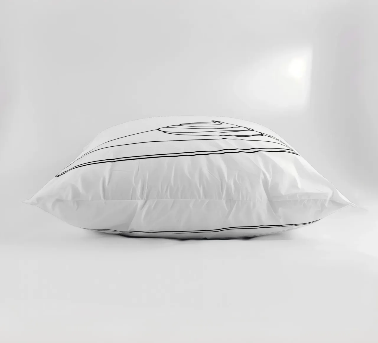 Pie Desert - Minimalist Line Art decorative cushion by Viv Line Art