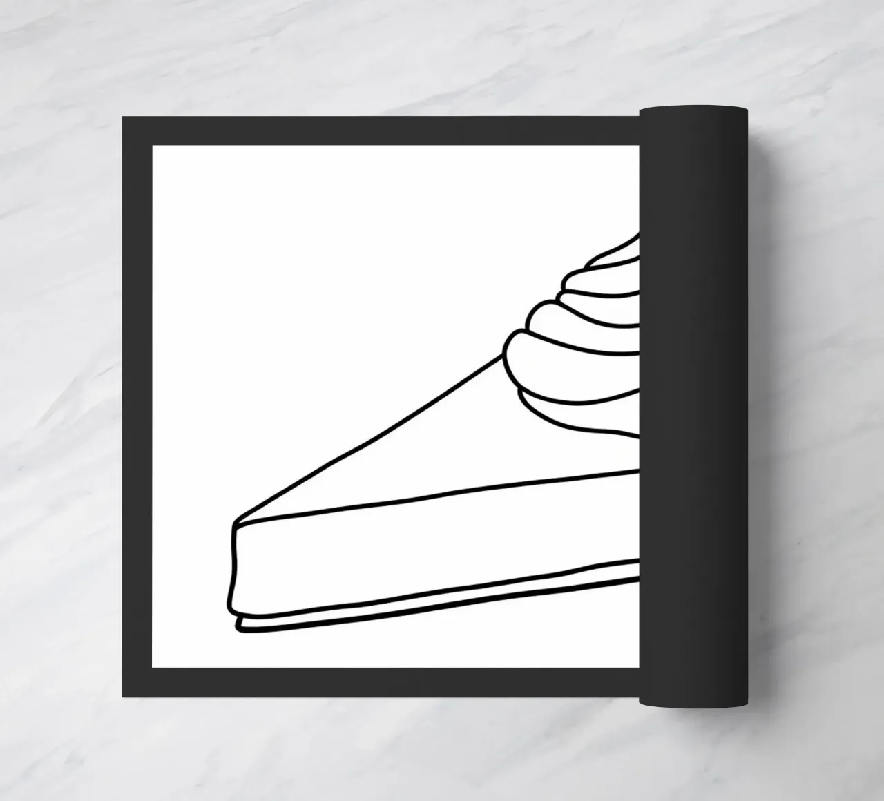 Deserto di torte - Line art minimalista zerbino da Viv Line Art