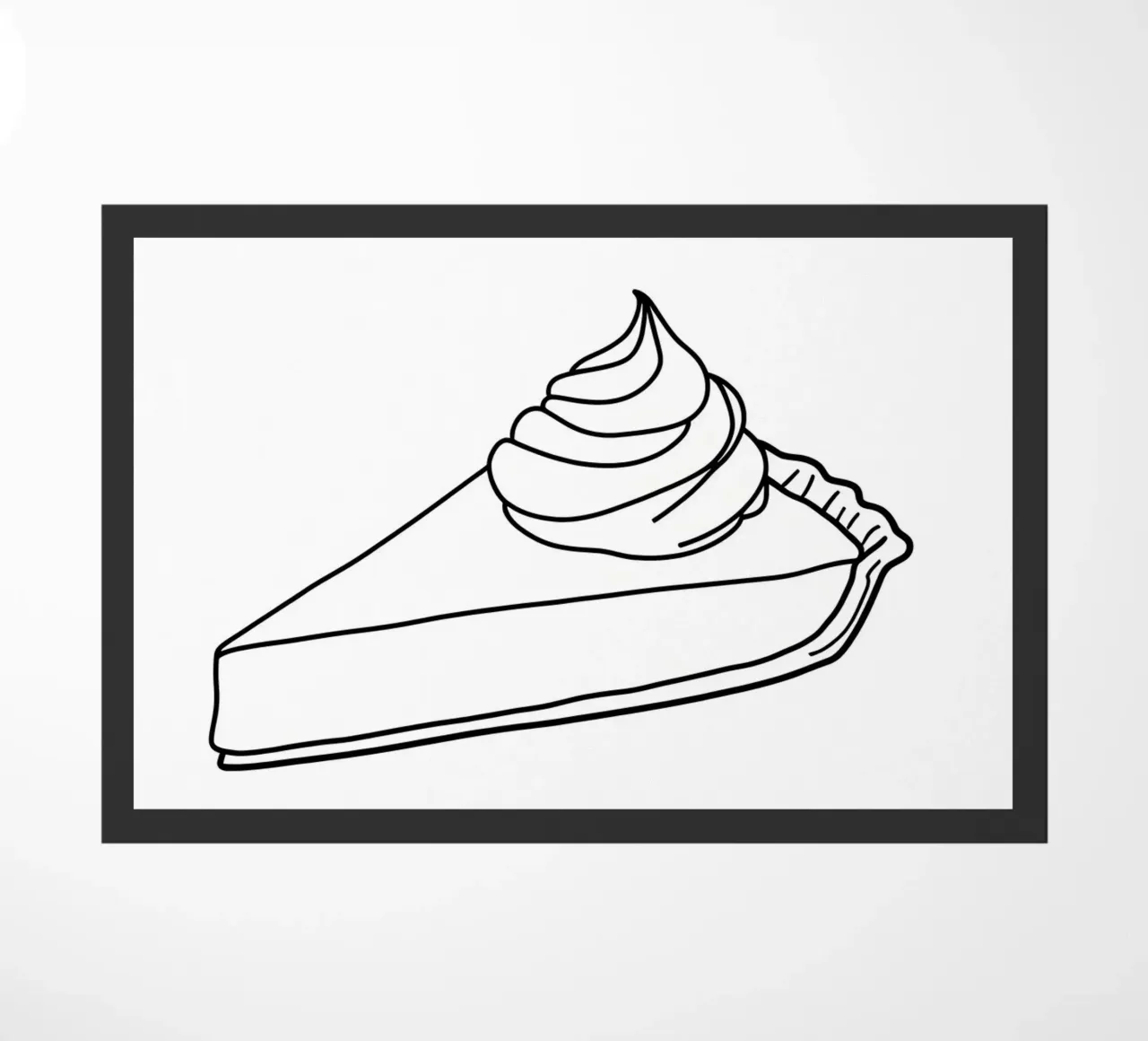 Deserto di torte - Line art minimalista zerbino da Viv Line Art