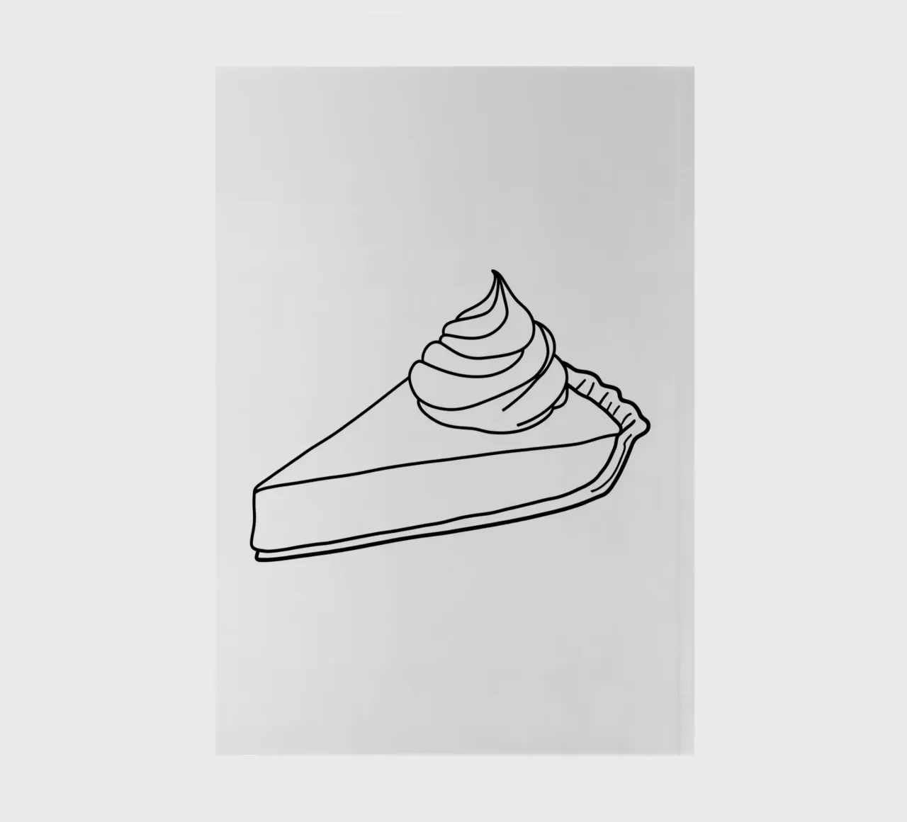 Pie Desert - Minimalist Line Art notebook by Viv Line Art