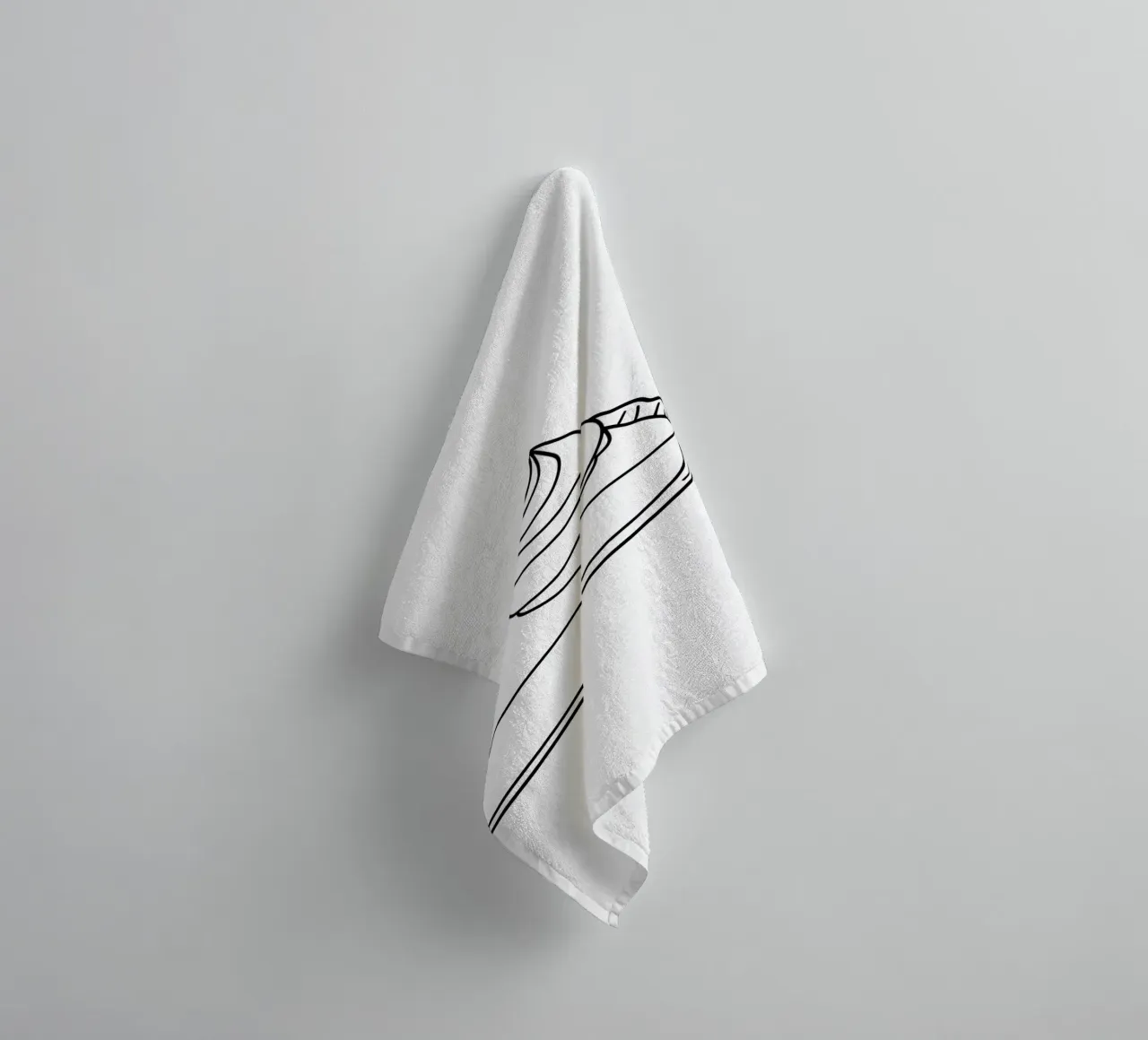 Pie Desert - Minimalist Line Art towel by Viv Line Art