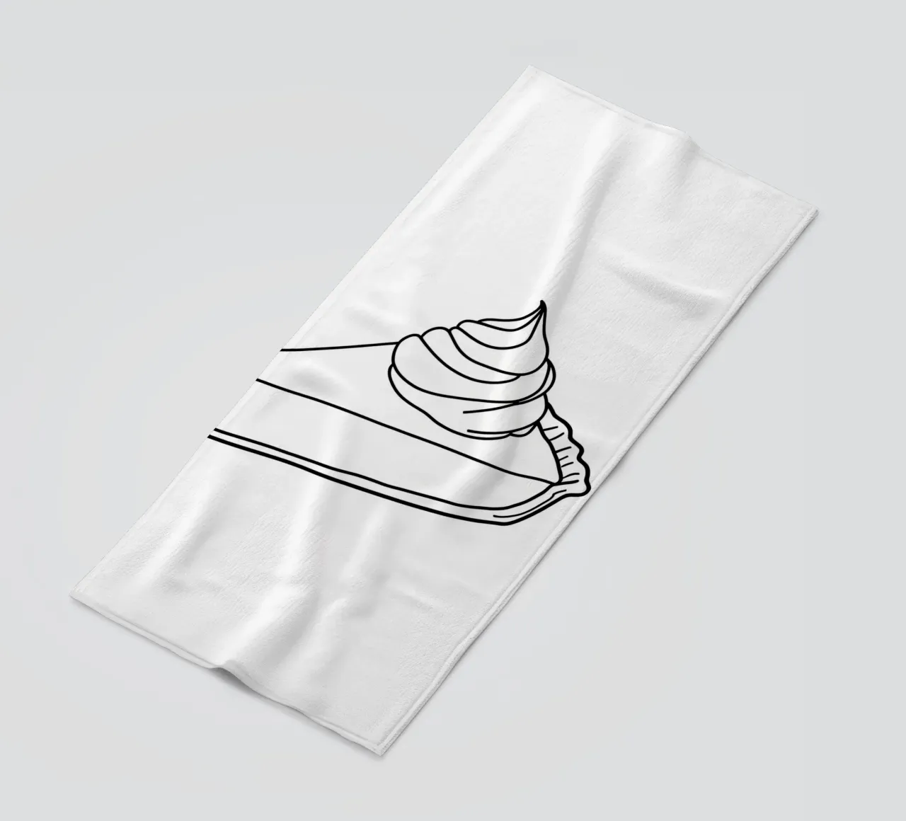 Deserto di torte - Line art minimalista telo mare da Viv Line Art